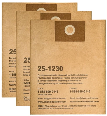 Bolsa de filtro desechable Stanley 25-1230 4-5 galones para aspiradoras húmedas/secas, paquete de 3 Foto 1 de 4