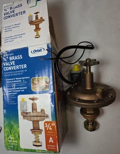 Orbit 3/4 inch Automatic Sprinkler Brass Valve Converter underground line 57034 - Picture 1 of 15