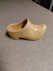 Vintage Miniature Yellow Ceramic DUTCH CLOG Shoe 5" Long March 1941 Exhibitors - Picture 1 of 13