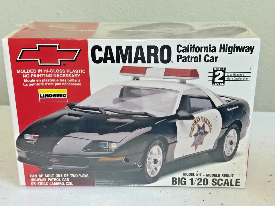 1994 LINDBERG CHEVY CAMARO Z28 CALIFORNIA CHP HIGHWAY PATROL CAR NEW SEALED BOX! - Image 1 of 4