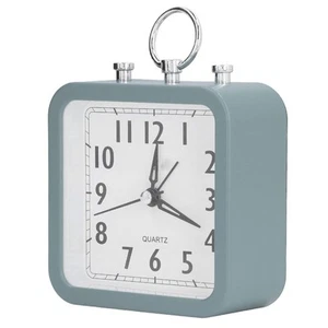Analog Alarm Clock Silent Non Ticking Small Clock Simple Table Clock Battery ... - Picture 1 of 9