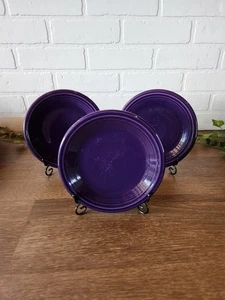 Vintage Fiesta Ware Homer Laughlin Fiesta Pflaume Lila 3er Set Salatteller - Bild 1 von 3