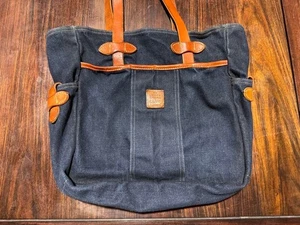 Bolso de Mano Filson X Lucky Brand Resistente Sarga Denim Abierto Índigo Hecho en EE. UU. - Imagen 1 de 9