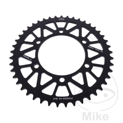 Piñón trasero aluminio 45/520 negro para Triumph Street Twin 900 2016-2022 Foto 1 de 4