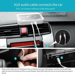 Effortless Music Playback in For Cars Portable CD Player with USB Functionality - Photo 1/12
