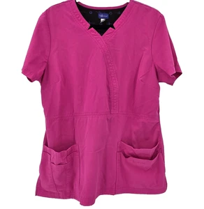 Blusa Médica Grande para Mujer Marca Sapphire Rosa Caliente Elegante Uniforme de Enfermera Médica - Imagen 1 de 10