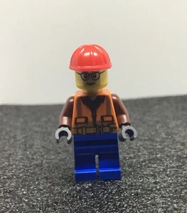 LEGO 60252 City Construction Bulldozer Worker Man Cty1162 Minifigure Male Town - Picture 1 of 5