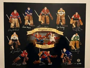Original 6 Goalies 16 x 20 Print with 10 autographs (with COA) #449 - Picture 1 of 7