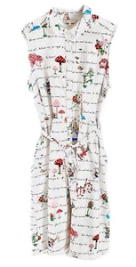 Cath Kidston Disney Alice in Wonderland Summer Shirt Dress 14 Sleeveless Pockets - Picture 1 of 2