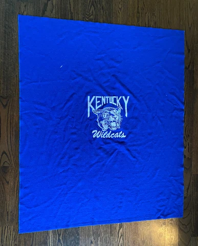 Vintage NCAA Kentucky Wildcats Blue Throw College Blanket - 52"x44" Cover