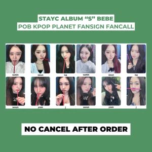 STAYC BEBE KPOP PLANET POB FANSIGN FANCALL S BORN EVENT ALBUM PHOTOCARD OFFICIAL - Picture 1 of 6