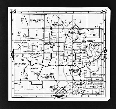Mapas vintage del condado de Los Ángeles 1977 x 2 - Beverly Hills Hollywood Palos Verdes Foto 1 de 2
