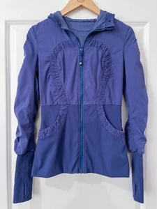 Lululemon Jacket Women’s Purple Dance Studio Hooded Reversible Stretch Size 8 - Picture 1 of 4