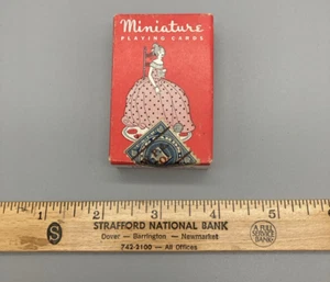 Baraja vintage de cartas en miniatura en caja NOS sin abrir sello fiscal sellado años 60 - Imagen 1 de 4
