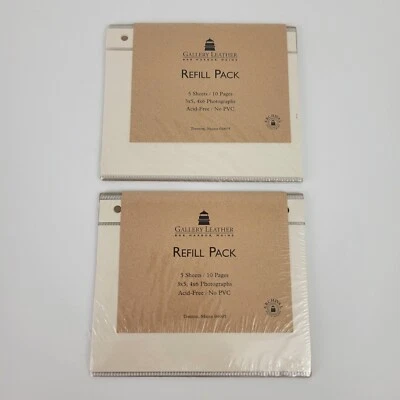 Paquete de viaje de recarga de cuero Gallery estilo GL-030, 10 hojas, 20 páginas, 3x5 y 4x6 Foto 1 de 4