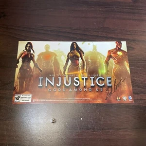 Poster promozionale firmato Ed Boon autografato Injustice God Among Us - Foto 1 di 4