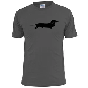 Camiseta para hombre Dachshund Dog Siluette (v1) Mascota Perro Salchicha - Imagen 1 de 2