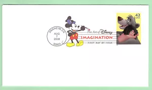 2008 USPS The Art of Disney Imagination First Day of Issue Cover - FDC - Picture 1 of 1