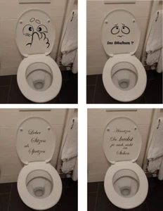 WC Deckel Aufkleber Klodeckel Spruch Toilette Badezimmer Klo Lustig - Bild 1 von 5