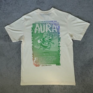 Camisa Gotcha Para Hombre M Marfil Meditación Chakra Aura Abeja Gráfico Camiseta Skate Surf - Imagen 1 de 8