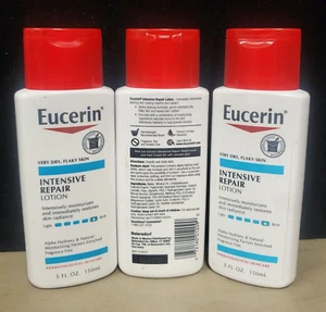 3 Eucerin Very Dry/Flaky Skin Intensive Repair Lotion, Fragrance Free, 5 oz each - Picture 1 of 1