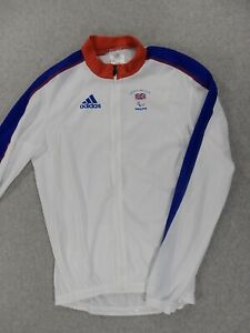 Great Britain Beijing Olympics 2008 Full Zip Cycling Jersey (Mens Small) White 