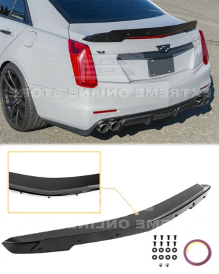 Alerón trasero negro brillante ala de mimbre para Cadillac CTS paquete de carbono 14-19  Foto 1 de 4