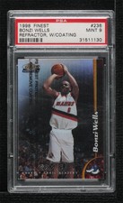 1998-99 Topps Finest Refractor Bonzi Wells #236 PSA 9 MINT Rookie RC