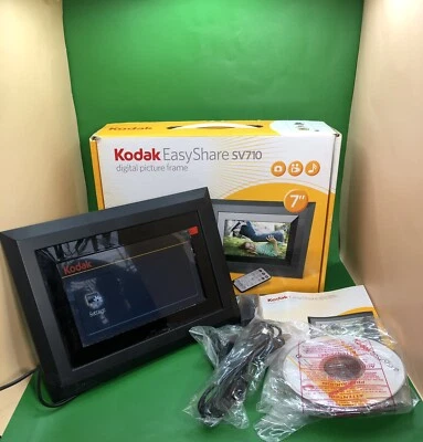 Kodak EasyShare SV710 7" Digital Picture Frame With Cables No Remote Working - Image 1 of 4