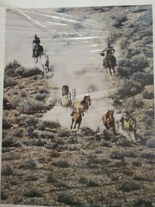 The Roundup By Lynn Rotenberger Print S/N 1992 Cowboy Horse - Picture 1 of 11