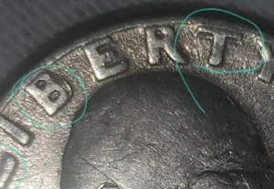 Double die Error 1965 Quarter. Minted error  - Picture 1 of 2