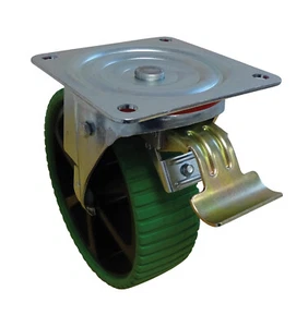 Lenkrolle ø 260mm mit Festst. , Rollenlagerung, mit Weichgummirrad, Pannensicher - Bild 1 von 1