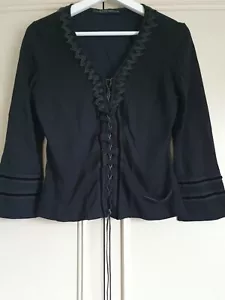 Class Roberto Cavalli Blouse Top, Vintage Y2K, Lace Up Front, IT 44 - Picture 1 of 9
