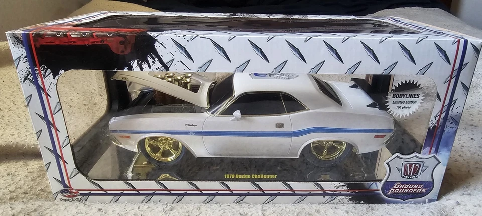 M2 1:18 SCALE 1970 DODGE CHALLENGER GROUND POUNDERS 75th ANNIVERSARY CHASE PROTO - Image 1 of 4