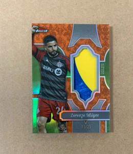 2024 Topps Finest MLS Soccer Lorenzo Insigne Jersey Patch Orange Refractor /25 - Picture 1 of 2