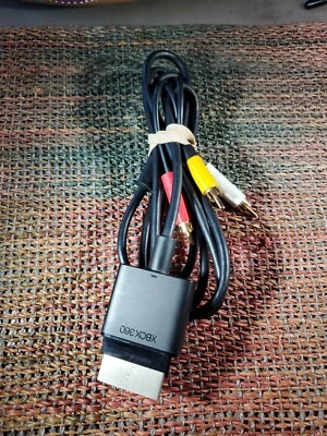 Genuine OEM Microsoft Xbox 360 Slim S Composite AV RCA Cable Cord (X821376-002) - Image 1 of 3
