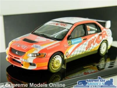 MITSUBISHI LANCER EVO MODEL RALLY CAR 1:43 SCALE 2008 IXO PROKOP SWEDEN 319 K8 - Image 1 of 4