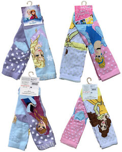 2 x Pairs Girls Disney Princess Cinderella & Belle / Frozen Anna & Elsa Socks 