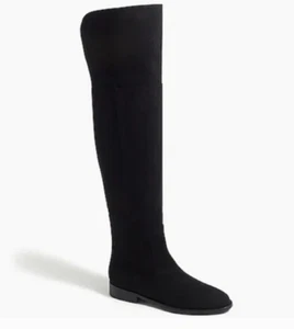 J.Crew Factory $198 Microsuede Over the Knee Boot Black Size 7 AG056 - Picture 1 of 7