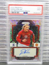2022-23 Prizm EPL Diego Forlan Breakaway Prizm Auto Autograph #SDF PSA 9