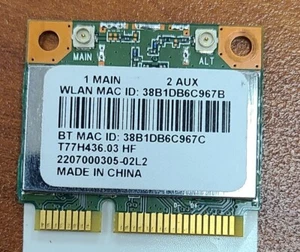 Genuine Atheros AR9565 QCWB335 Wireless Card Mini PCI Express 2.4GHz 2 Port - Zdjęcie 1 z 2