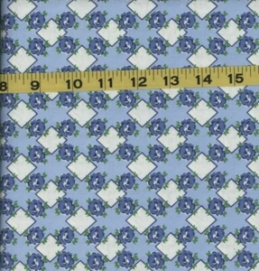 BTFQ Granny's Feedsack I Reproducción Darlene Zimmerman Chanteclaire Azul Rosa - Imagen 1 de 4