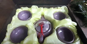Chinesisches Tee Set, Service, Asiatisch, Keramik, Rose farben, 4 Becher + Kanne - Bild 1 von 8