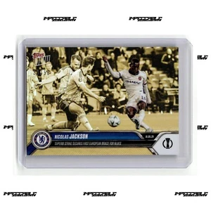 2025 Topps Now UECL - Gold #009 Nicolas Jackson /50 Superb Strike - Picture 1 of 2