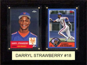 Darryl Strawberry #18 2 Card Plaque 6" x 8" - Picture 1 of 4