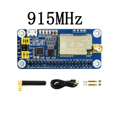 915MHz LoRa Expansion HAT Kit for RPI Raspberry Pi 0 Zero 2 W 3 Model B Plus 4 5
