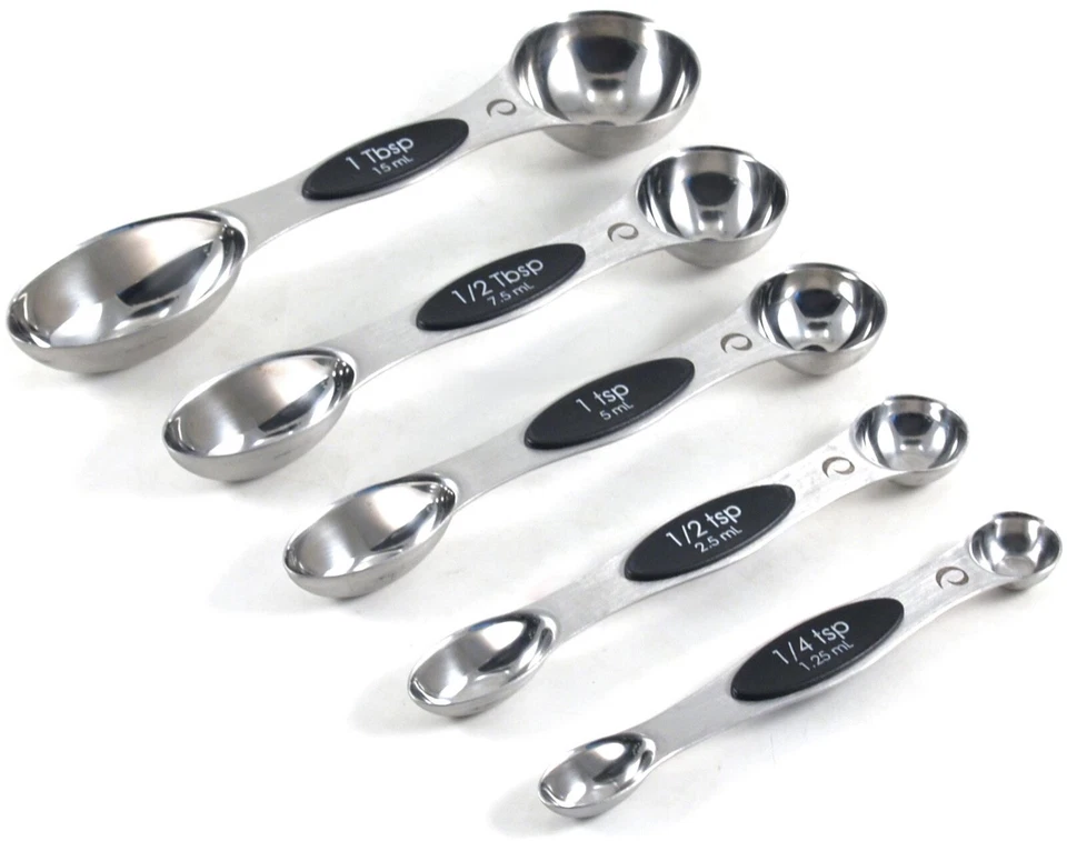 Progressive Stainless Steel Magnetic Measuring Spoons Set Of 5 Spices GT-3469 - Image 1 of 2