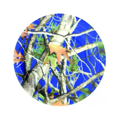 HAVERCAMP Next G1 Camo 7" Side Plate Royal Blue Camouflage Paper Plate 8 in a Pack