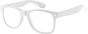 GAFAS DE SOL CLÁSICAS AÑOS 80 VINTAGE RETRO LENTES TRANSPARENTES SOMBRAS MARCO BLANCO CRISTALES - Imagen 1 de 7