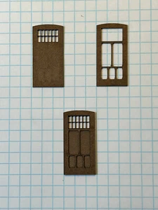 HO Scale Laser Cut Freight Doors (10 Ct. Posten) 11/16"" x 1-7/16" (W4 PSM Tür 1) - Bild 1 von 2